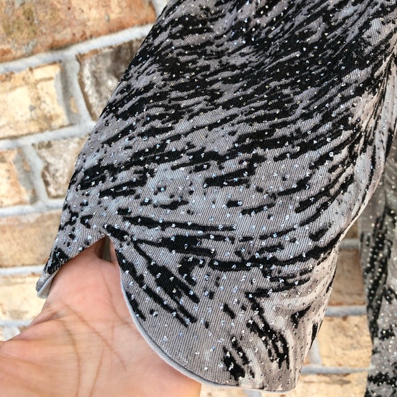 Alex Evenings Made In USA 2 Pieces Set Stretchy Glitter Printed 3/4 Sleeve 3X - Picture 5 of 16